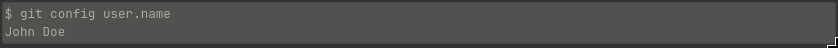 Output de git config user.name