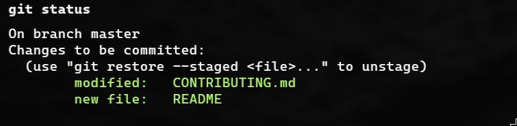 Output de git status (last-change-add)
