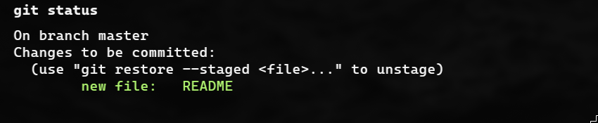 Output de git status (tracked)