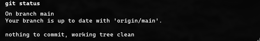 Output de git status